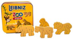 085-09743 Leibniz Zoo Kekse aus Holz Tan