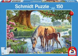 223-56161 Pferde am Bach Puzzle Schmidt 